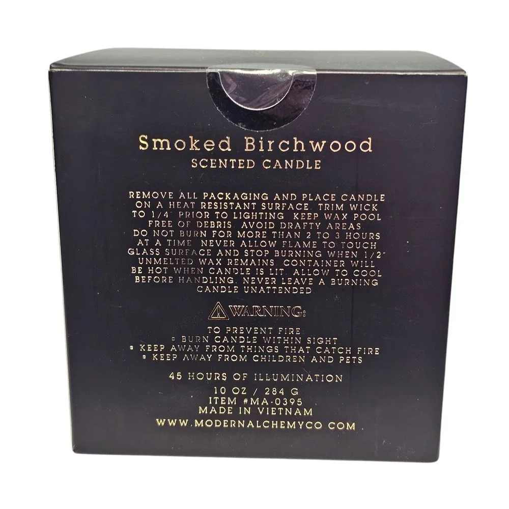 Modern Alchemy Smoked Birchwood Scented Candle 10 oz Luxury Home‎ Fragrance
